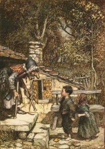Illustration du conte Hansel et Gretel par Arthur Rackham (1909) (source)