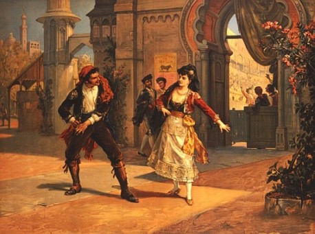 Dans l'opéra Carmen de Bizet (1875), le brigadier se laisse séduire par Carmen, une gitane libre et incontrôlable, et oublie Micaëla, jeune femme douce et soumise. Carmen est sans doute plus fascinante que Micaëla, mais le message de l'opéra est clair : Carmen provoquera la chute de Don José.